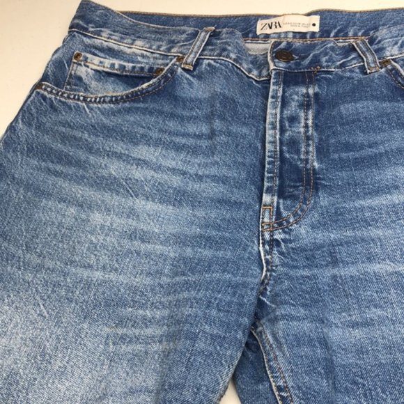 VINTAGE MENS ZARA BUTTONFLY STRAIGHT JEANS 36x30 ⭐ - Picture 6 of 9